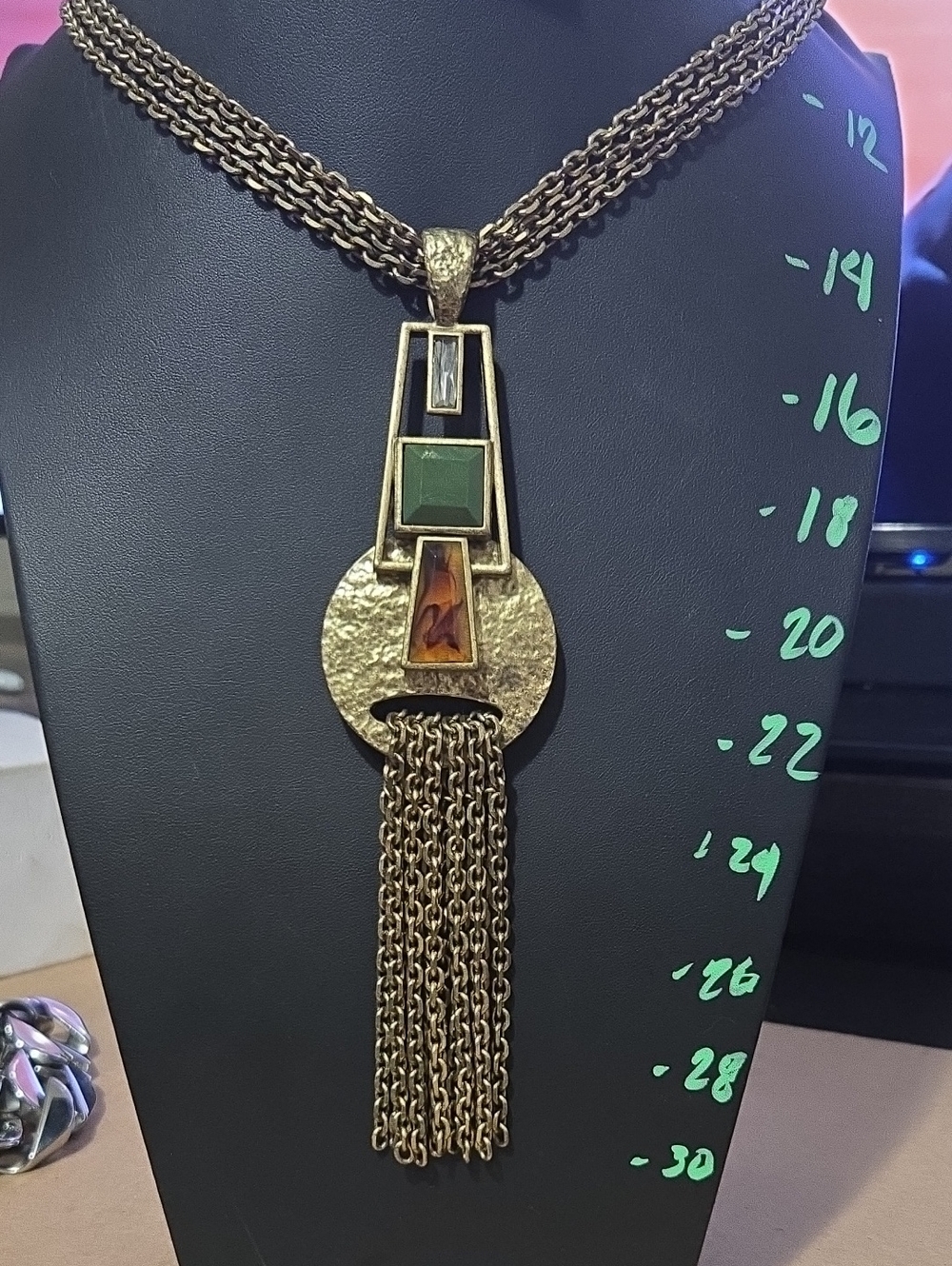 Lia Sophia Industrielle Jewelry Collection Global Tassel Necklace Rare